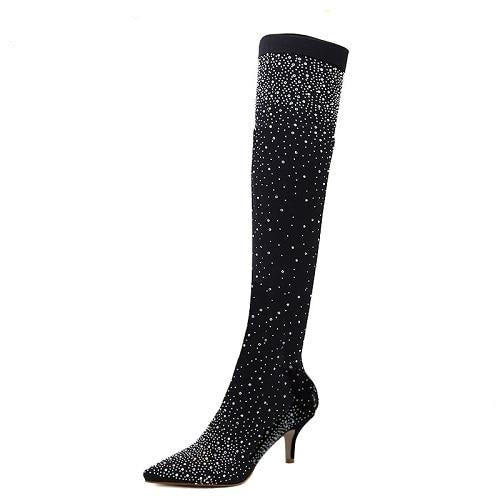 Galaxy Over the Knee Stiletto Boots