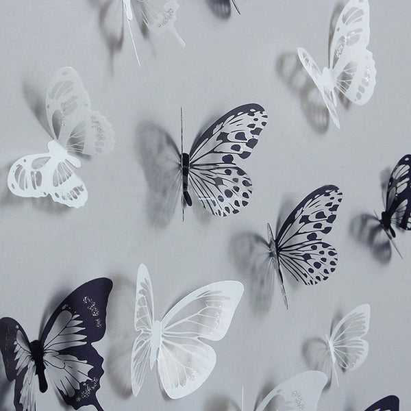 3D Butterfly Wall Decals (Pack of 36)