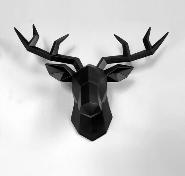 Geometric Stag Wall Sculpture